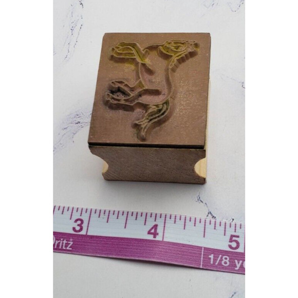 Galloping Horse Equestrian Small Wood Mounted Rubber Stamp - Picture 3 of 7